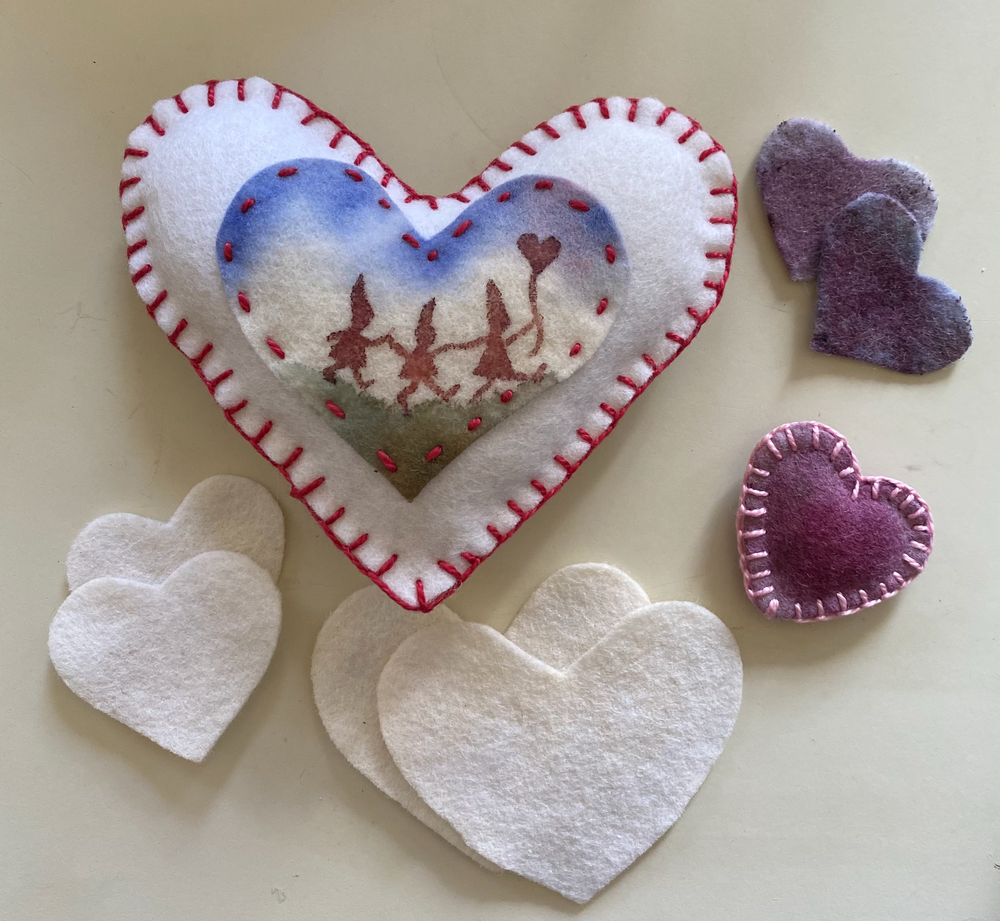 A Caring Heart Painted with Berry Inks